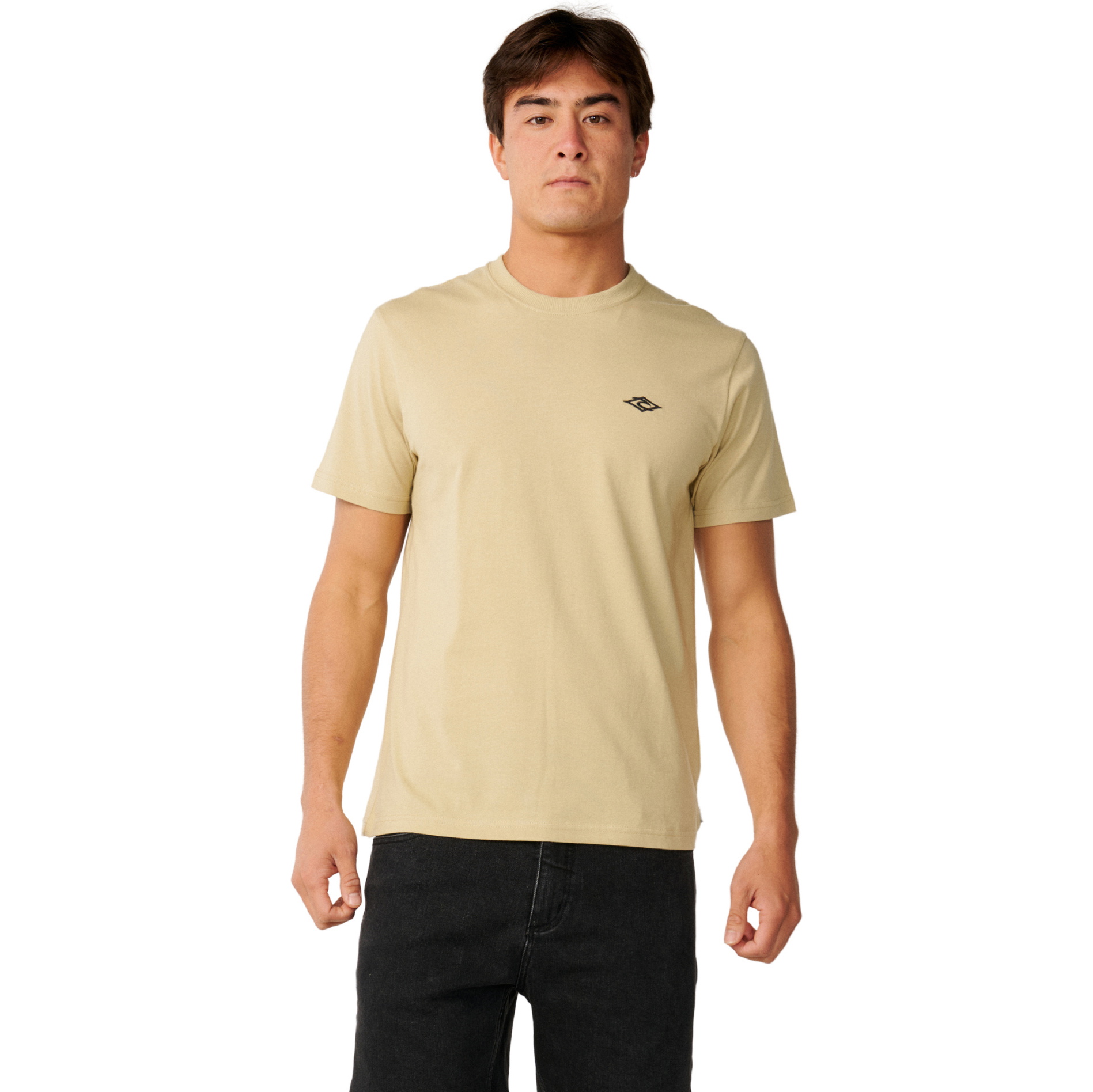 2026 Rip Curl Mens Streamline Embroid T-Shirt 10XMTE - Khaki Sand